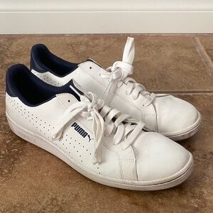 Puma Men's White and Navy Sneakers